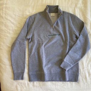 Museum of Peace and Quiet MOPQ grey quarter zip sweatshirt. New w/ tags. Medium.